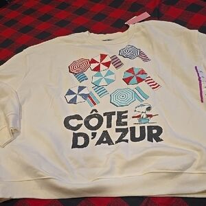 New Peanuts Snoopy Côte d'Azur Graphic Sweatshirt